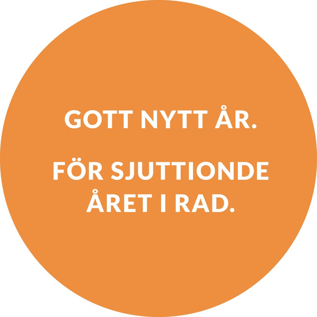 Gott nytt år. För sjuttionde året i rad.