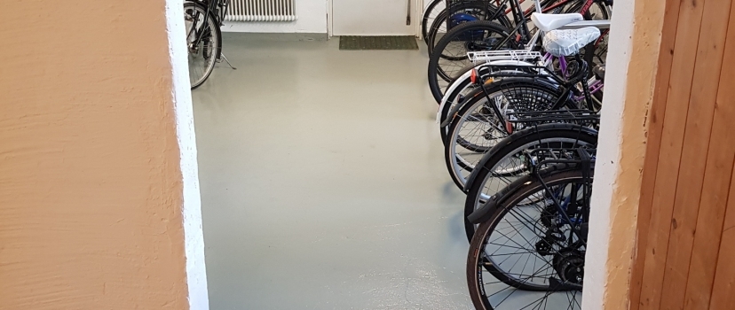 Ommålat cykelrum på Danska vägen 72
