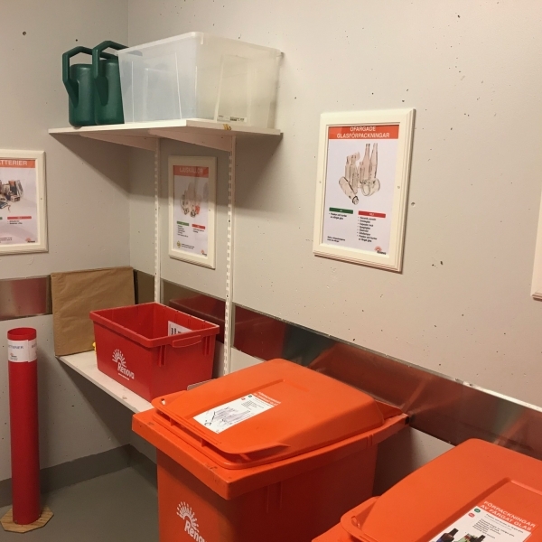 På Nedre Fogelbergsgatan 4 har miljörummet målats om På Nedre Fogelbergsgatan 4 har miljörummet målats om