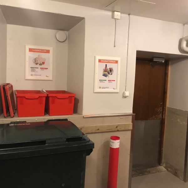 Ordning & reda i miljörummet på Nedre Fogelbergsgatan 6