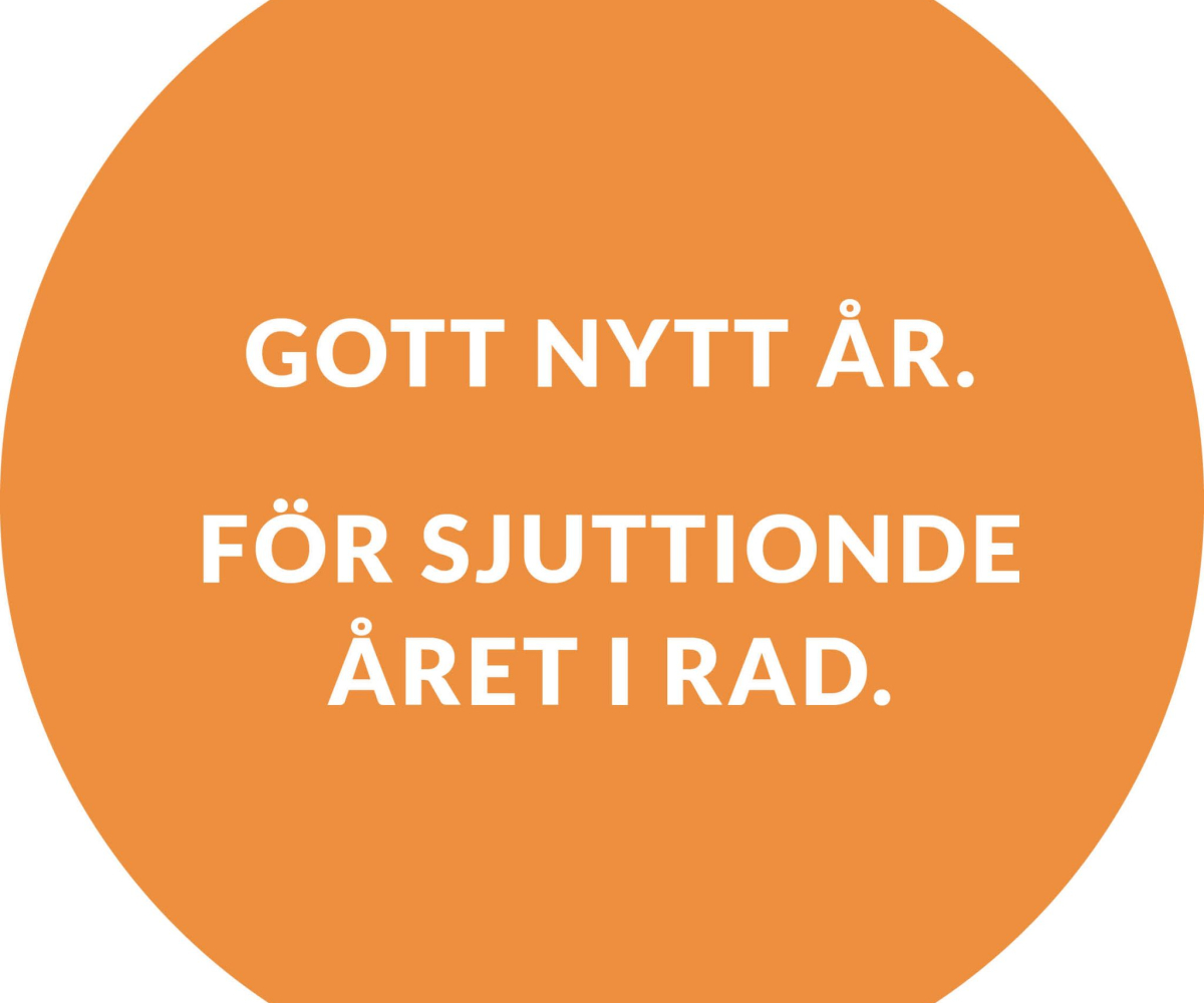 Gott nytt år. För sjuttionde året i rad.