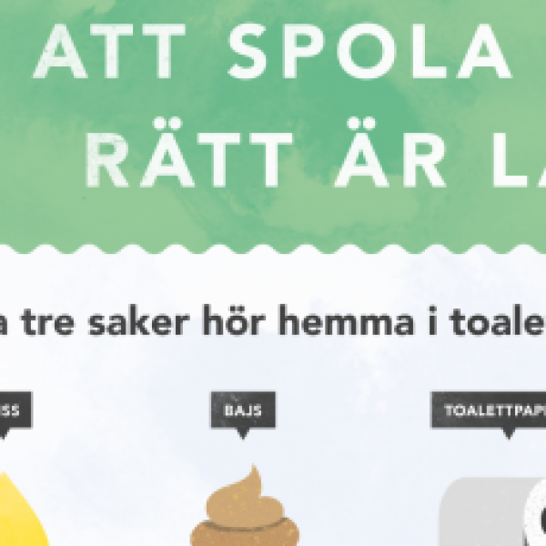 Spola rätt saker i toa